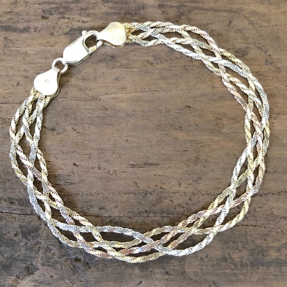 Vintage Jewelry - Sterling silver bracelet Vintage braided sterling silver bracelet